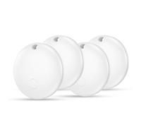 Smart Android Tracker Tag Blanc 4 Pack- Traceur Bluetooth Compatible avec Apple Localiser et Google Find My Device, Smart GPS Localisateur pour Clés, Portefeuilles et Valises, Batterie Remplaçable
