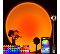 Smart App 16M Colors Sunset Lamp Projector Led Home Decoration Photography Background Night Light (1 Pcs)
