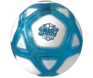 Smart Ball SBCB1B Football Gift for Boys and Girls from 6 Years Old Kick Up Counting Power Ball with Bright Lights and Sounds Training for Children, White and Blue