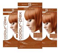 Smart Beauty Coloration Cuivrée - Permanente sans PPD, 100% couverture cheveux blancs, couleur gingembre femme ou homme (lot de 3) - Soin capillaire végane & sans cruauté