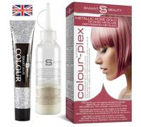 Smart Beauty Coloration Rose Gold Métallique Demi-Permanente, Toner cheveux décolorés, soin Plex anti-casse, végane & sans cruauté, 100% couvrance cheveux blancs, tous types