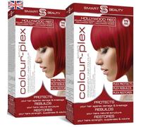 Smart Beauty Hollywood Lot de 2 colorations permanentes pour cheveux rouges | Sans PPD | Formule 100 % végétalienne sans expérimentation animale | Avec technologie Smart Plex anti-casse pour protéger