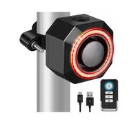 Smart Bike Tail Light Alarm USB Rechargeable Anti-Theft Bicycle Alarm with Remote