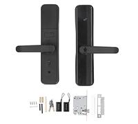 Smart Biométrique sans clé Entrée Lock de porte d'entrée Identification d'empreintes digitales sécurisée pour le bureau à domicile, noir