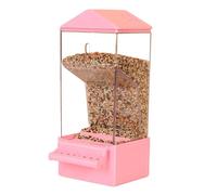 Smart Bird Feeders, 21x9x7.5cm, Automatic Parakeet Food Dispenser, Anti Spill Cage Accessories, Large Capacity, Ideal for Backyard Birds, Cockatiels, Squirrels, White/Green/Pink
