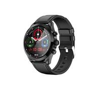 Smart bluetooth watch ET440 black leather bracelet ecg pour vérifier la fréquence cardiaque sport