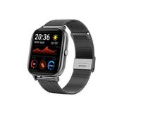 Smart bluetooth watch P8 black steel bracelet résistant à l'eau fréquence cardiaque température corporelle