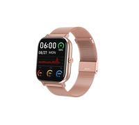 Smart bluetooth watch P8 gold steel bracelet résistant à l'eau fréquence cardiaque température corporelle