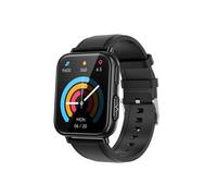 Smart bluetooth watch TK10 bracelet en cuir noir résistant à l'eau fréquence cardiaque température corporelle