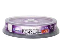 SMART Buy Lot de 10 BD-R DL 50 Go 6 x Blu-ray double couche enregistrable vierge Logo données VIDEO Media 10-discs Spindle