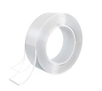 smart by Leviatan Nano Tape, Ruban Adhésif Nano Réutilisable, Transparent Traceless Double-Face, Lavable et Résistant pour Les Articles à Coller, 2mm x 3cm x 3m