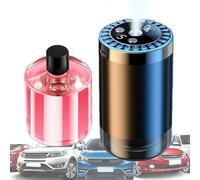 Smart Car Diffuser, Usb Aroma Air Freshener, 7 Color Starry Light, Auto on Off Function Compact for Travel, Bedroom, Bathroom, Pet Room, Indoor Relaxation, 2.56x2.56x4.33 Inches