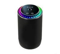 Smart-Car Purificateur d'air et humidificateur avec 3 modes de diffuseur d'arômes réglables, allumage automatique intelligent, lumière de projection étoilée, batterie 500 mAh, design compact en
