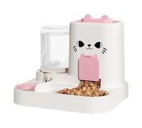Smart Cat Feeder - Dispensateur d'aliments secs automatique, mangeoire pour animaux de compagnie à grande capacité | Double bols et récipient à eau pour chats intérieurs, planification chronométrée po