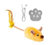 Smart Cat Toy Jouet interactif en forme de souris pour chats d'intérieur avec télécommande rechargeable en peluche avec sons d'animaux de compagnie