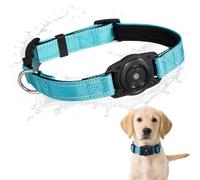 SMART CC Air Tags Collier GPS pour chien avec puce Air Tag (iOS uniquement), bandes réfléchissantes, boucle de verrouillage antidérapante réglable, étiquette de suivi pour chiens de petite et grande