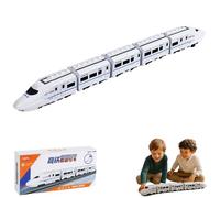 Smart Chain Train Kids Toy, Electric Universal Simulation High Speed Railway Harmony Train Toy, Subway Locomotive Model Educational Toys with Lights and Sounds, Freely Assembled, Smart Avoidance