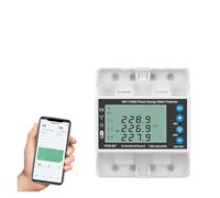 Smart Circuit Breaker 380V 3 Phase 4 Wire Over Under Voltage Protector Relay Power kWh Bidirectional Meter 80A NWPNLXEA(100A)