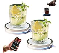 Smart Coaster 2.0 Machine à cocktail, dessous de verre intelligent pour mélanger les boissons, machine à cocktails portable, guide de versement LED interactif avec technologie de détection