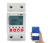 Smart Compteur D'énergie Monophasé, Compteur électrique Monophasé, WIFI 63A AC80-400V, Numérique Compteur électrique, Compteur D'énergie Intelligent, Monophasé Compteur De Consommation