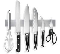 SMART&COOL Barre magnétique autocollante 30 cm - Porte-couteaux magnétique en acier inoxydable avec aimant extra puissant - Pour couteaux et ustensiles de cuisine