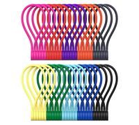 SMART&COOL Lot de 30 serre-câbles magnétiques réutilisables, multifonctions, en silicone, pour la gestion et l'organisation des câbles, 10 couleurs, 182 mm (30 pièces, multicolores)