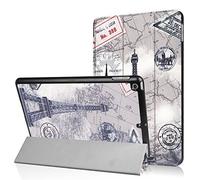 Smart Cover Housse pour neuf Apple iPad 2017 9,7 Pochette de protection étui à clapet pliable étui style livre Conception + GRATUIT Stylus Touch Pen, Stylet - Tour Eiffel
