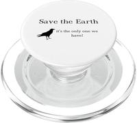 Smart Crow Chemise Save The Earth Awesome and Wise Blackbird PopSockets PopGrip pour MagSafe