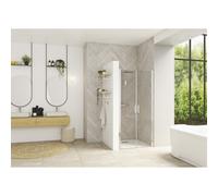 Smart Design 2 portes pivotantes sans seuil 110 verre transparent - KINEDO PA9077CTNE