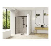 Smart Design coulissante sans seuil 180 profilé noir verre transparent g - KINEDO PA90125NTNEG