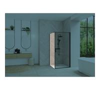 Smart Design fixe sans seuil 85 profilé noir verre transparent - KINEDO PA90153NTNE