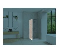 Smart Design retour fixe sans seuil 85 profilé chromé verre transparent - KINEDO PA90153CTNE