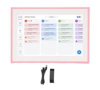 Smart Digital Calendar 10.1in HD Touchscreen Family Planner with Chore Chart and Rewards System for Home Kitchen Management Pink ABS Housing