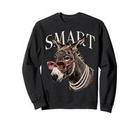 Smart Donkey Lunettes de Soleil drôle Animal Meme Humour Sweatshirt