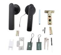 Smart Door Lever Lock Fingerprint Password Key Unlock Keyless Entry Door Lock for Home Bedroom Hotel Office (Black)