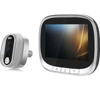 Smart DoorBell Camera 2.4GHz WiFi Peephole 4.3 -pouces -IPS -Display f��r Tuya App sans fil Nuit PIR Détection de mouvement Accueil Batterie intégrée Spectateurs rechargeables