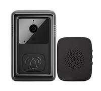 Smart Doorbell Camera, Wireless Weatherproof Device, Adhesive Installation Design, Night Vision Security Feature, Home Entry Monitor for Homeowners, Renters, Parents, Children, 3.35x2.09x0.94 inches