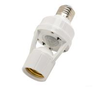 Smart E27 PIR Sensor Lamp Holder Adaptateur de lumière automatique activé par le mouvement pour ampoules LED, compatible avec AC 110V-240V