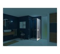 Smart Express Paroi Fixe 90X190 Cm Profile Chrome Verre Transparent - KINEDO PA1932CTNE