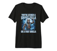 Smart Fella Alpha Wolf Meme Funny Werewolf Maudit Meme T-Shirt Haut de Gamme