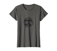 Smart Fella Or Fart Smella Funny Word Play Humour T-Shirt, Femme, Asphalte, XS