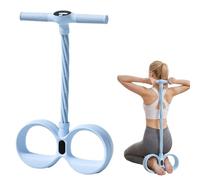 Smart Foot Pedal Puller, 6 Tube Pedal Puller Resistance Band with Digital Counter & Handles Portable Full Body Resistance Trainer Multifunction Fitness Bands for Waist, Arm, Leg (Blue)