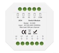 Smart for Zigbee Module de commutateur 16 A pour application Tuya, relais de commande vocale avec minuterie, mémoire de groupe et de panne de courant, AC 100-240 V pour domotique (Zig-bee 3)