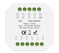Smart for Zigbee Module de commutateur 16 A pour application Tuya, relais de commande vocale avec minuterie, mémoire de groupe et de panne de courant, AC 100-240 V pour domotique (Zig-bee 2)