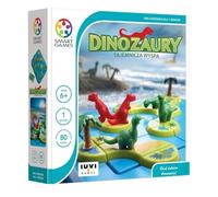 Smart Games - Jeu pour 1 joueur - Jeu solo - Dinosaurs Mysterious Island - 80 tâches - Pour enfants à partir de 6 ans - Jeu de voyage