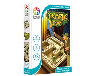 Smart Games - Temple Trap, Puzzle Game with 48 Challenges, 7+ Years, Transparent/Vert