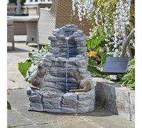 Smart Garden Fontaine Bain D’Oiseaux Solaire Extérieure Multicolore Jardin