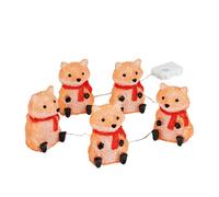 SMART GARDEN-Guirlande lumineuse de 5 renards acryliques à 40 LED blanc froid pour intérieur ou extérieur - H 15 cm