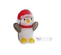 Smart Garden InLit Ice Deco Pingouin Décoration de Noël en acrylique à piles avec LED blanc froid 16 cm