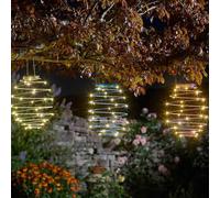 SMART GARDEN-Lanterne solaire à suspendre spirale à LED blanc chaud